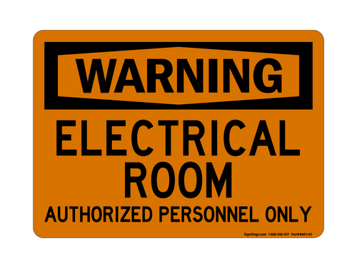 Electrical Room Authorized Personnel Only, Warning Sign