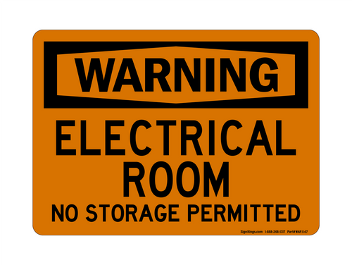 High Voltage Electrical Room, Warning Sign