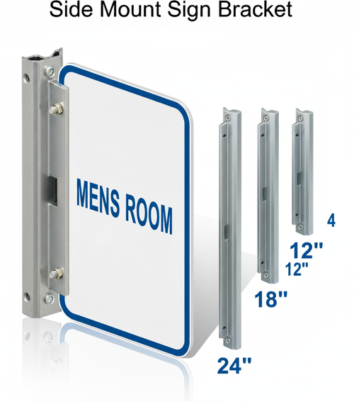 Side Mount Sign Bracket, 6 in, 12 in, 24 in Side Mount Sign Bracket, 6 in, 12 in, 24 in