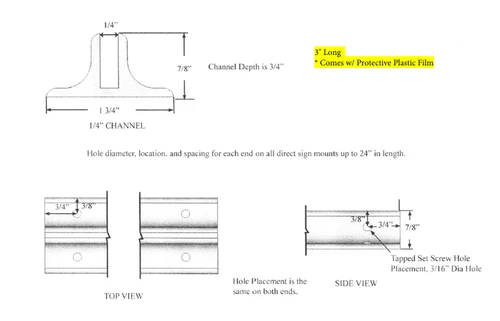 Side Mount Sign Brackets (12" | 18" | 24") - Universal Fit