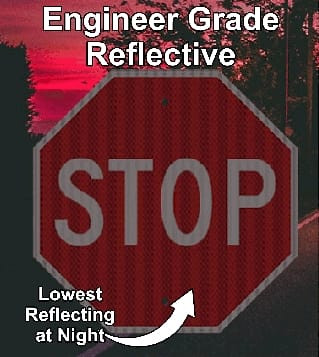 Stop Sign With Engineer Grade Reflective