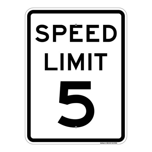 5 MPH Speed Limit Signs, mutcd compliant traffic control signs
