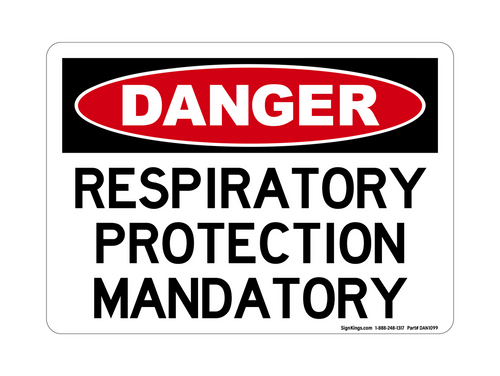 Respiratory Protection Mandatory, Danger Sign
