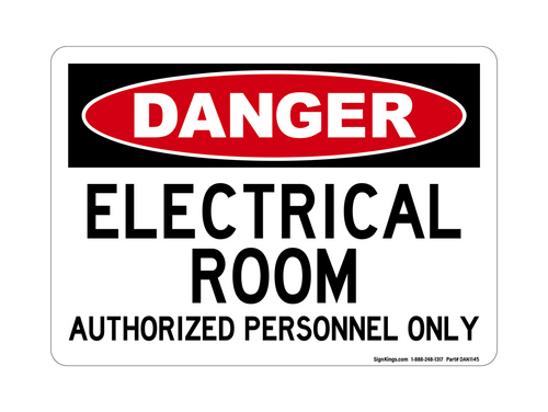 Electrical Room Authorized Personnel Only, Danger Sign