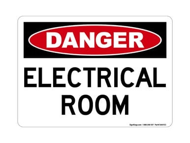 Electrical Room, OSHA Danger Sign (Part#: DAN1153)