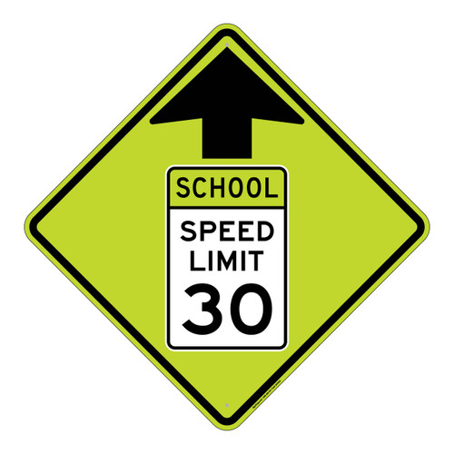 30 mph school speed limit sign (part#: sch1037)