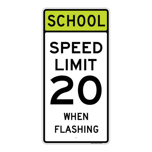 school speed limit 20 when flashing