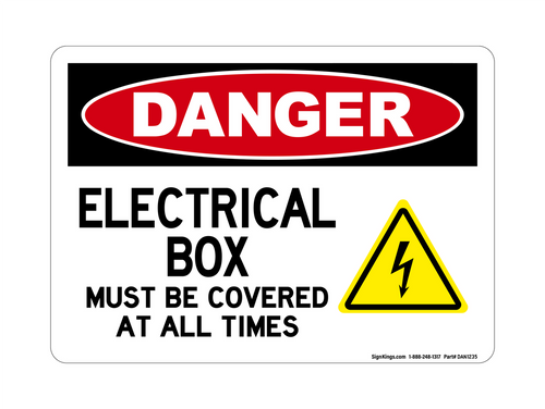 Do Not Use Electrical Equipment, Danger Sign