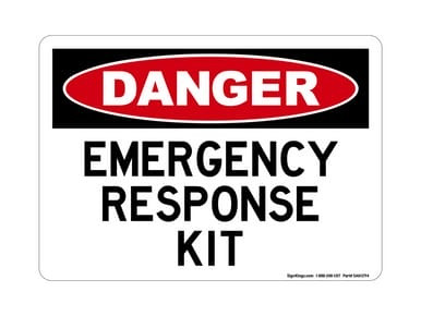 Emergency Response Kit, OSHA Danger Sign (Part#: DAN1294)