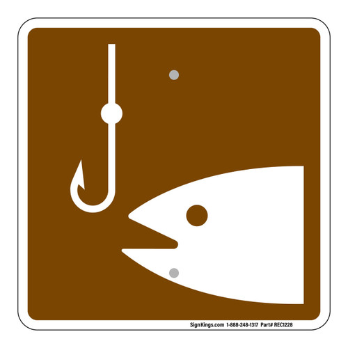 "Fishing Sign" (Part#: REC1228), Recreation Sign