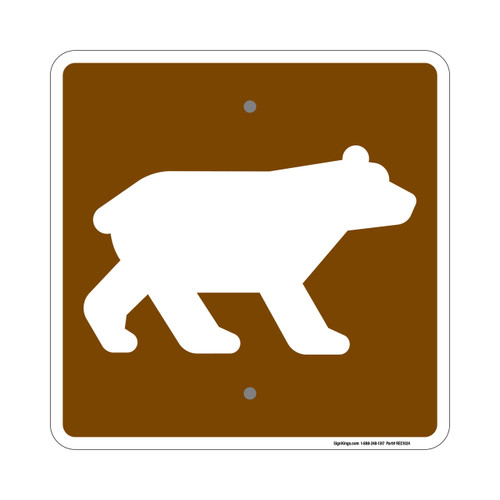 Bear viewing sign (part#: rec1024), Recreation Sign