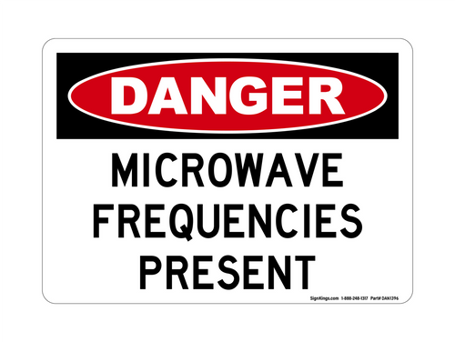 Microwave Frequencies Present, Danger Sign