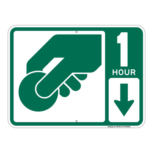 1-Hour Parking Meter, Parking Sign