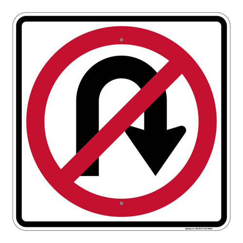 No Right U-Turns, Turning Control Sign