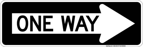 One Way Right (In Arrow), Traffic Flow Sign