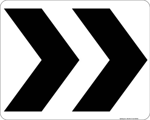 Directional Arrows - Two Chevrons, Roundabout Sign