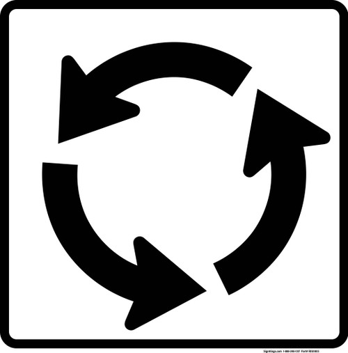 Counter Clockwise Roundabout, Roundabout Sign