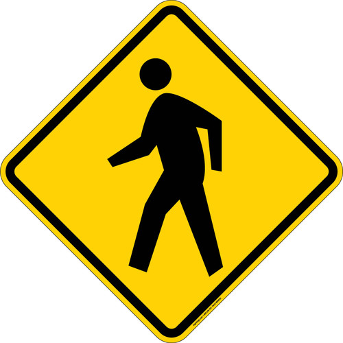 Pedestrian Crossing, Warning Sign