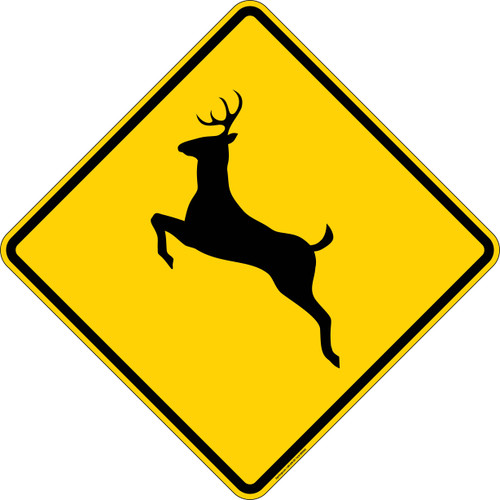 Deer Crossing, Warning Sign