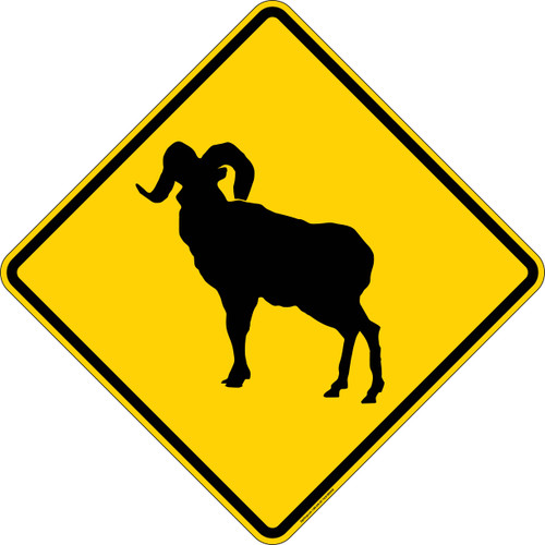 Bighorn Sheep Crossing, Warning Sign