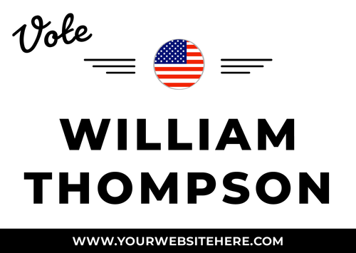 Custom High Contrast Campaign, Yard Sign