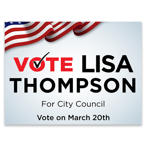 Custom Vote Yard Sign - Flag