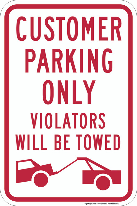 Customer Parking Only Signs & Retail Lot Signage