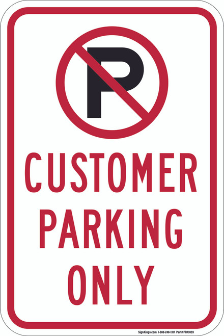 All Customer Parking Signs