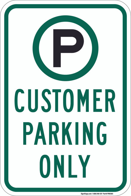 All Customer Parking Signs