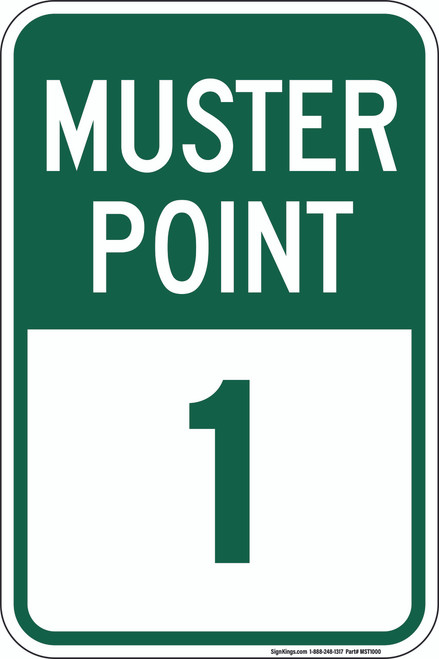Muster Sign (Number), Safety Sign