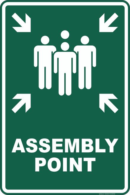 Assembly Point Marker (Vertical), Safety Sign