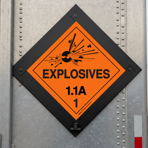 Hazard Class 1 Explosives, Hazmat Placard Example