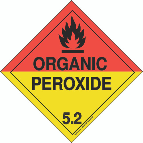 Hazard Class 5.2 Organic Peroxide, Hazmat Placard