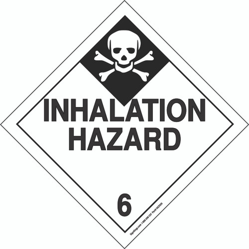 Hazard Class 6 Inhalation Hazard, Hazmat Placard