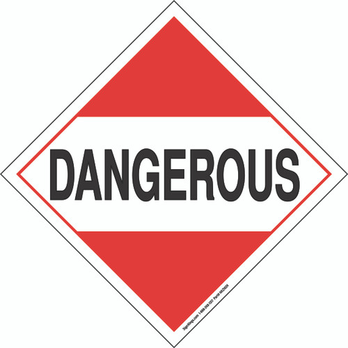 Dangerous, Hazmat Placard