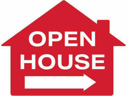 Open House (Right Arrow), Yard Sign 24"x18".