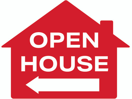 Open House (Left Arrow), Yard Sign (Part#: YRD1017)