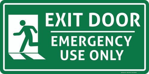 Exit Door Emergency Use Only, Safety Sign