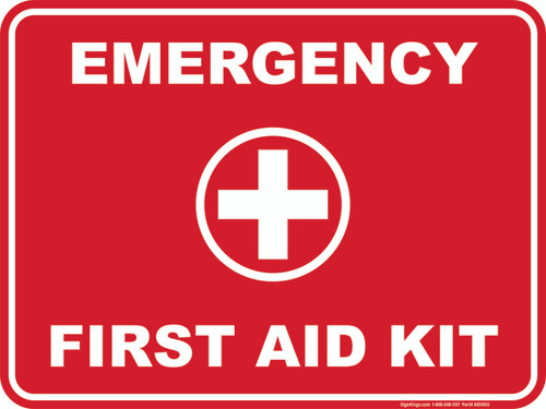 Emergency First Aid Kit, First Aid Sign