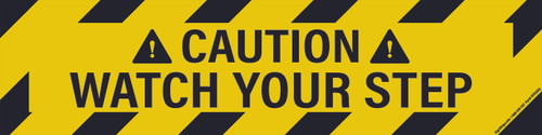 Caution Watch Your Step (Caution Symbols w/ Stripes), Safety Sign