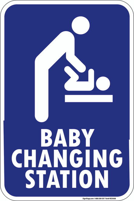 Men,s Baby Changing Station,  Restroom Sign