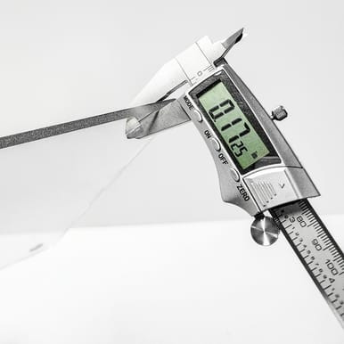 Thickness of acrylic sign, "Lightweight yet Durable" 4.5 mm Acrylic.