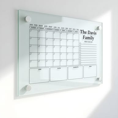 "Personalized Acrylic Wall Calendar (Style 1)" (Part#: ARC1003)