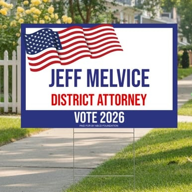 Custom Candidate Yard Sign - Flag (Part#: YRD1029)
