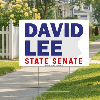 Custom Candidate State Yard Sign- Pennsylvania (Part#: YRD1031)