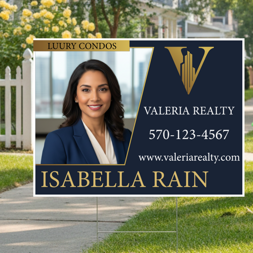 Example of "Realtor - Style 1", Real Estate Sign 24"x18".