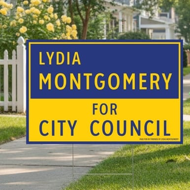 Two Tone - Candidate Name", Campaign Sign (Part#: YRD1040)