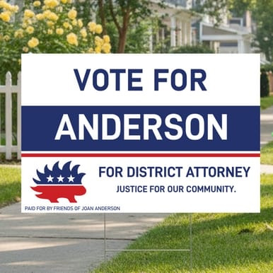 Vote For [ Candidate ] - Libertarian", Campaign Sign (Part#: YRD1042)