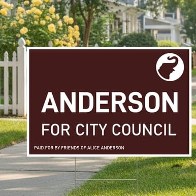 Candidate and Office - Republican Silhouette", Campaign Sign (Part#: YRD1045)