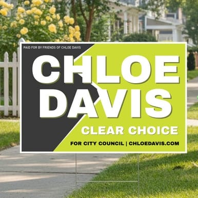 Abstract [ Candidate, Office, Message ]", Campaign Sign (Part#: YRD1047)